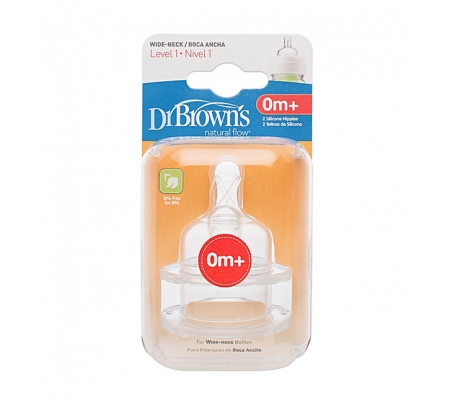 Dr Brown's Options Level 1 (0-3m) Twin Pack